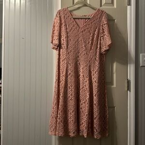 EUC Lane Bryant, size 16 blush dress worn once